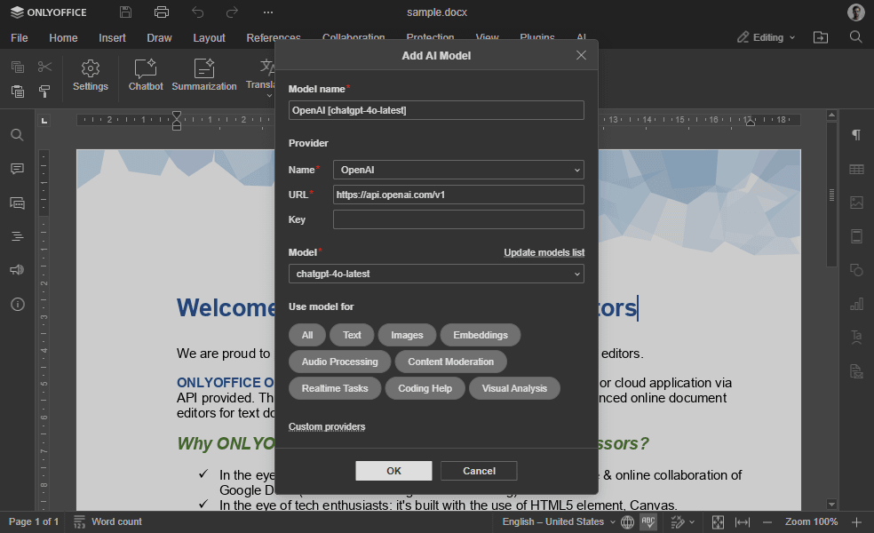 AI settings