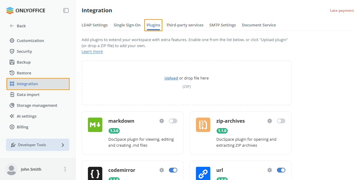ONLYOFFICE Apps plugins