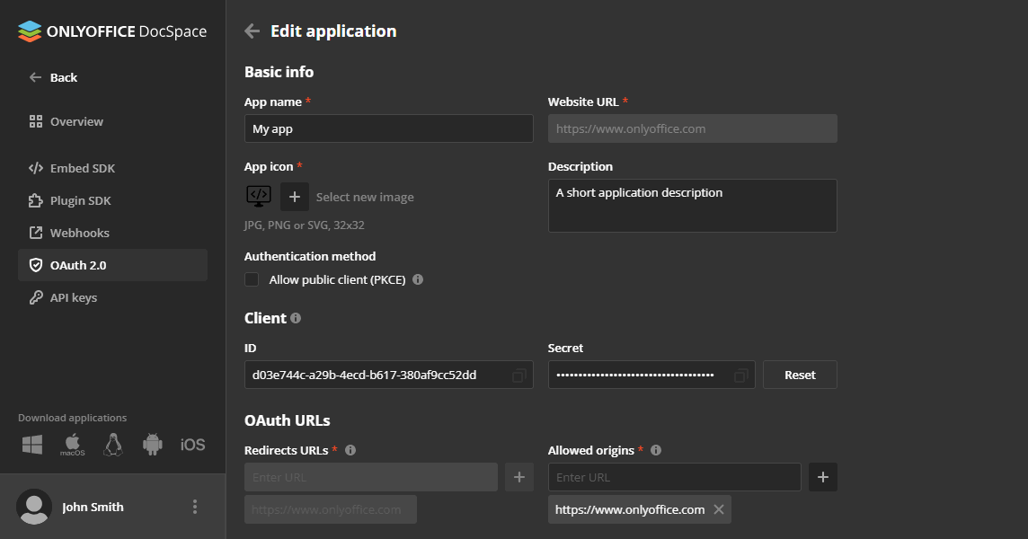 Editing app