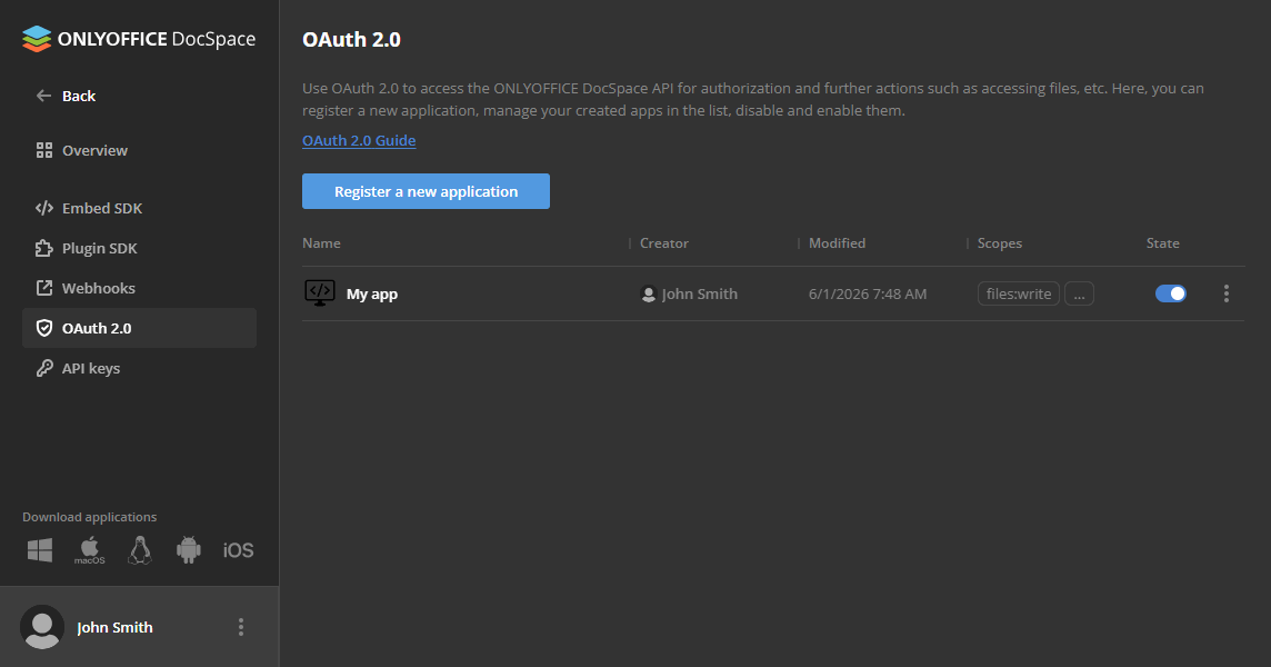 OAuth app