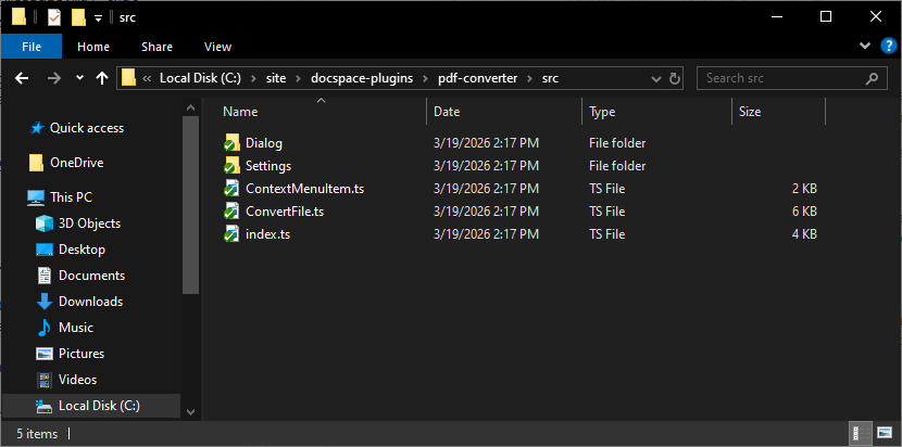 Plugin structure