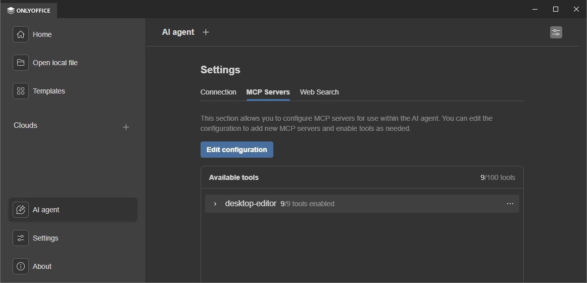 Access MCP configuration