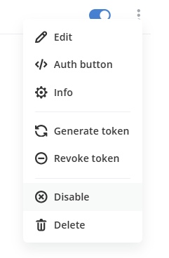 Disable button