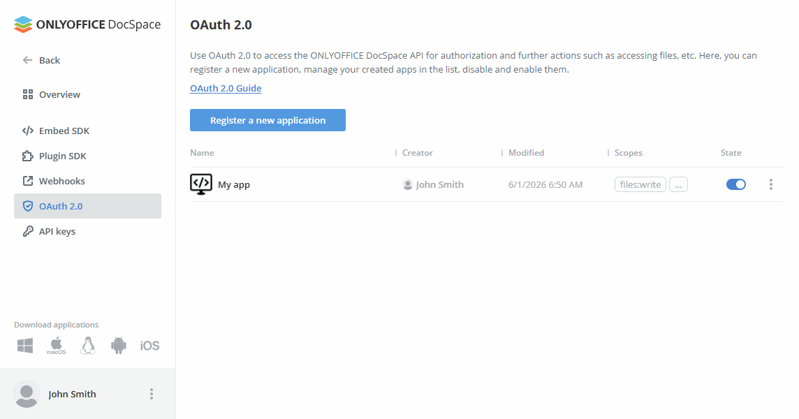 OAuth app