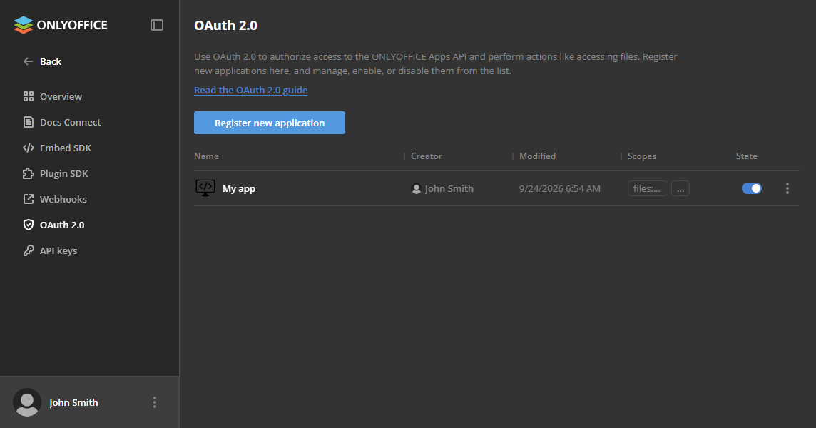 OAuth app